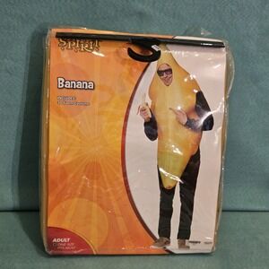 Spirit Halloween Adult Banana Costume One Size Unisex Funny Food Costume
